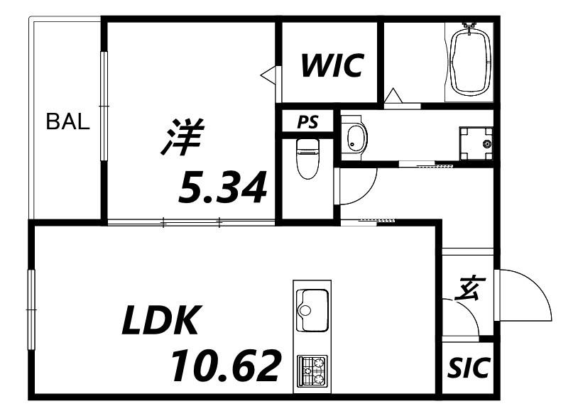 Y.S COURT(1LDK/3階)の間取り写真
