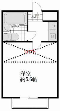 アルページュ上石神井I(1K/2階)の間取り写真