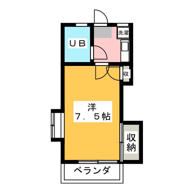 ハイツタカネ(1K/2階)の間取り写真