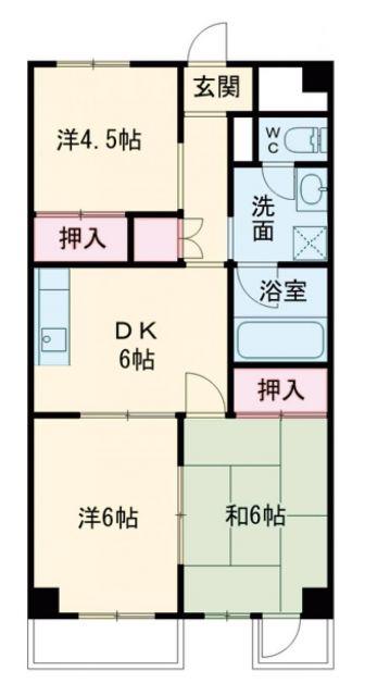 妻沼昭和ビル(3DK/5階)の間取り写真