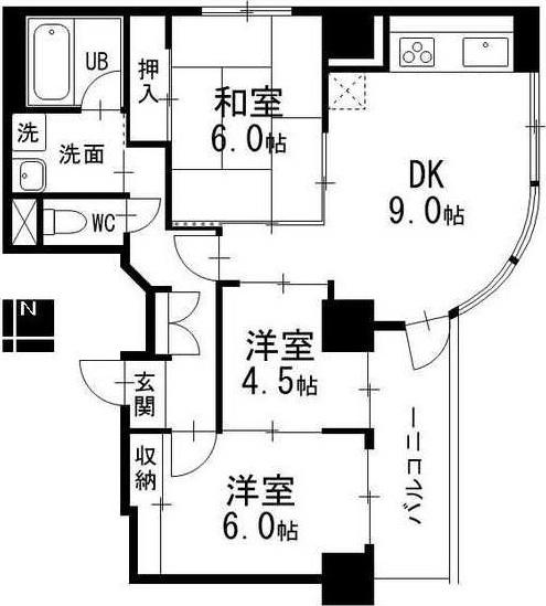 ANSWER 21(3DK/3階)の間取り写真
