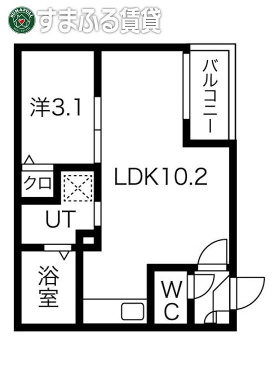 WARREN HEKINANNISHIKIII(1LDK/3階)の間取り写真