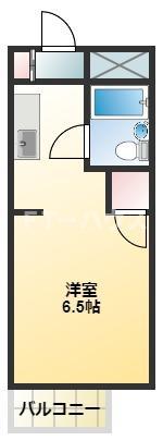 シャルム津田沼(ワンルーム/2階)の間取り写真