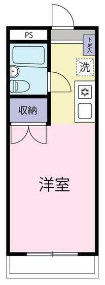 パストラル南町田(ワンルーム/2階)の間取り写真