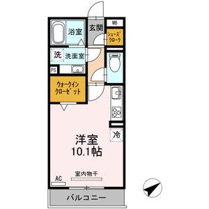 レガーロ アサヒ(ワンルーム/2階)の間取り写真