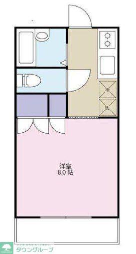 菊田ハイツ(1K/2階)の間取り写真