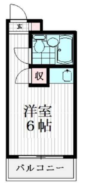 新井マンション(ワンルーム/2階)の間取り写真