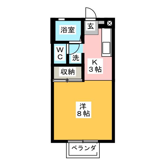 サンヴェール道悦(ワンルーム/1階)の間取り写真