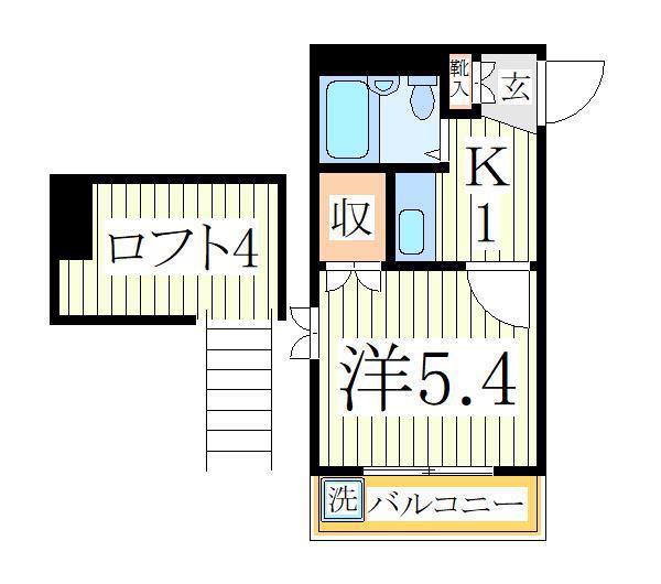 ソレイユ豊四季セブン2(1K/1階)の間取り写真