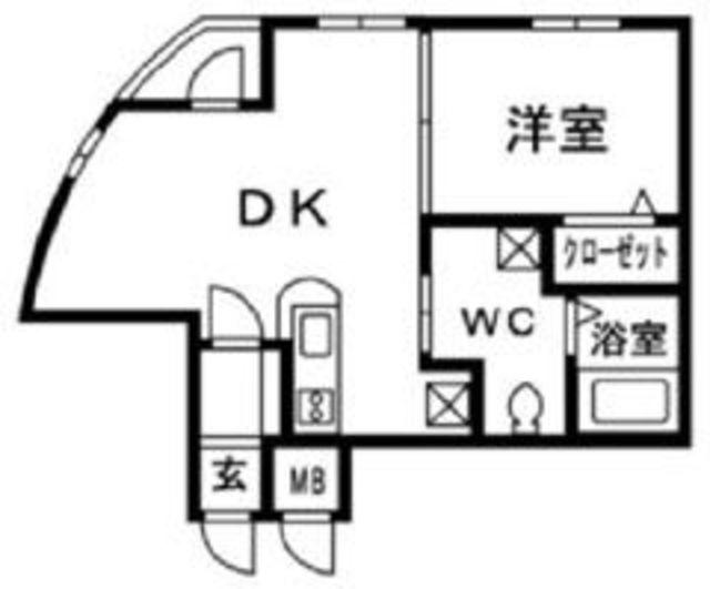プリヴェラヴィ白金(1DK/3階)の間取り写真