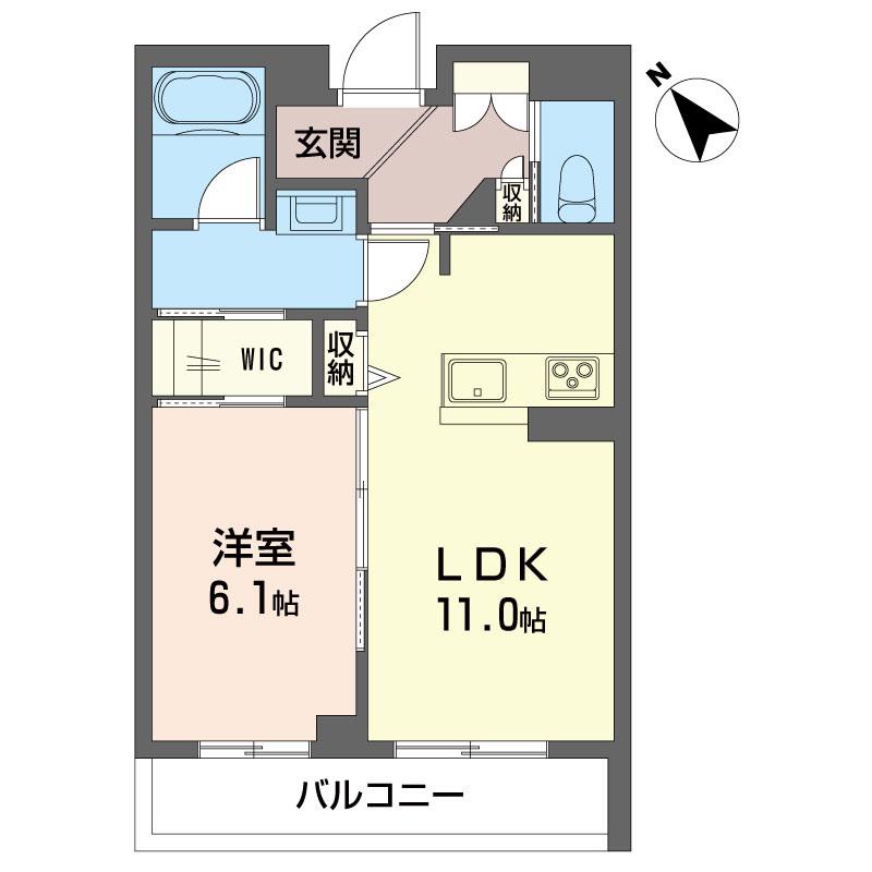 ベルヴェデーレ(1LDK/3階)の間取り写真