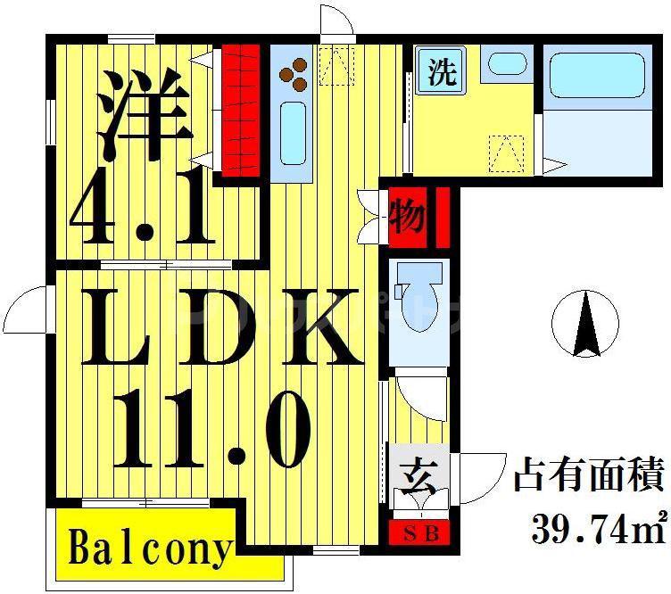 レジデンス エヌ(1LDK/3階)の間取り写真