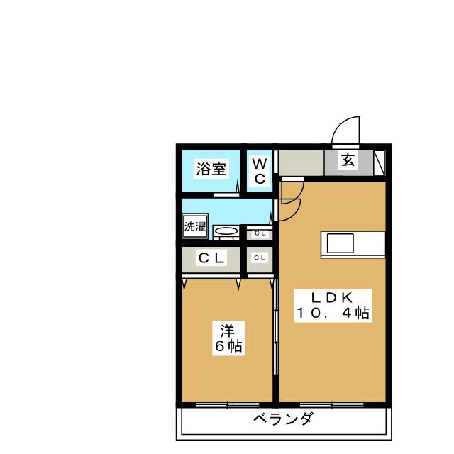 フォルセノーグ(1LDK/1階)の間取り写真