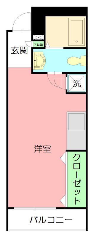BAAN栄(ワンルーム/5階)の間取り写真