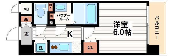 セイワパレス玉造駅前(1K/7階)の間取り写真
