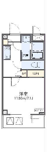 レオネクストシマノ(1K/2階)の間取り写真