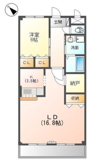ベルフォーレⅠ番館(1LDK/3階)の間取り写真