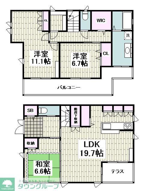 大久保3丁目へーベルハウス(3LDK/1階)の間取り写真
