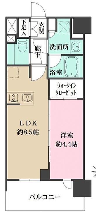 SEASON FLATS 杉並井草(1LDK/2階)の間取り写真