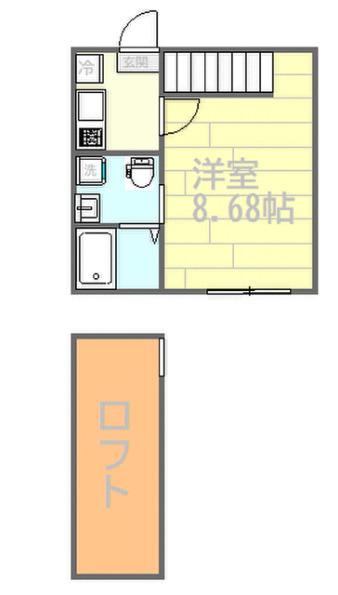 ルオント古淵(1K/1階)の間取り写真