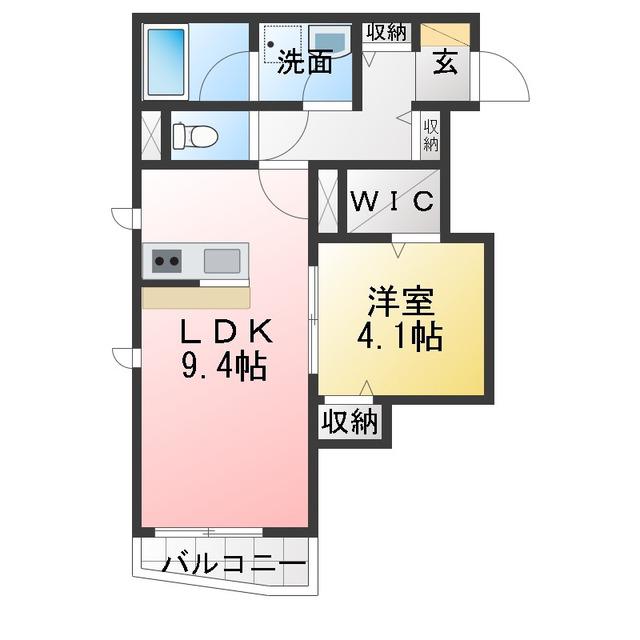 HARVEST日暮里(1LDK/3階)の間取り写真
