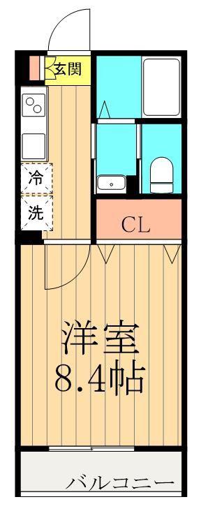 レジデンス東駒形(1K/3階)の間取り写真