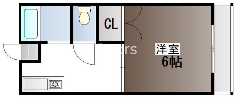 ヴィガーライフ雅I(1K/2階)の間取り写真