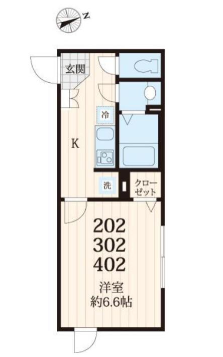 THE PRECIOUS 池袋本町(1K/3階)の間取り写真