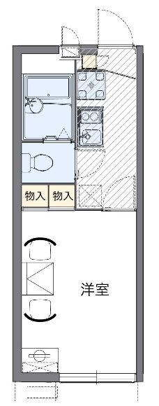 TAKA デルタ(1K/1階)の間取り写真