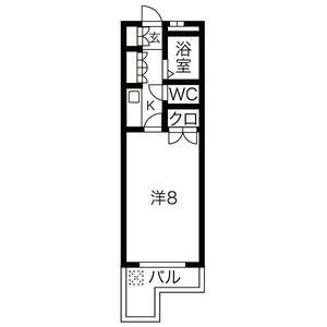 ドミトリー587(1K/2階)の間取り写真