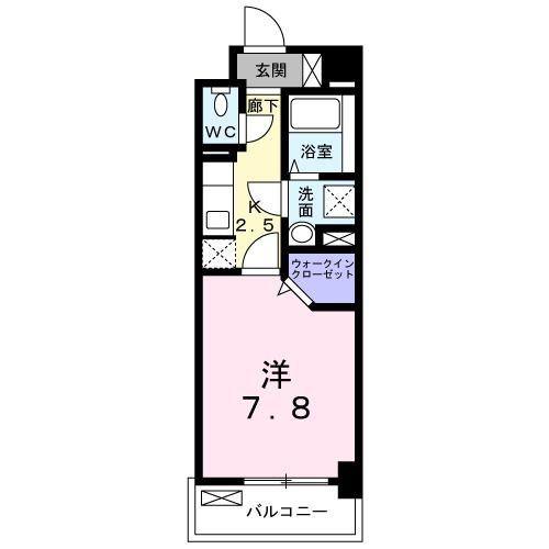 ボスカート F(1K/6階)の間取り写真