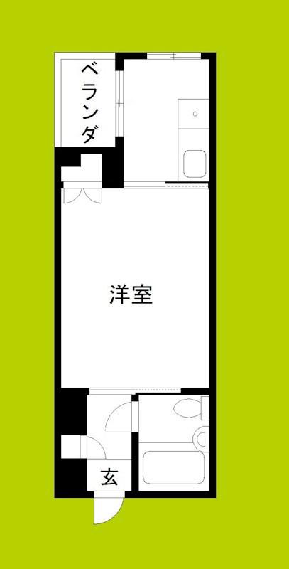 エクトI(1K/1階)の間取り写真