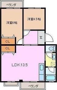 サンコーポラス(2LDK/1階)の間取り写真