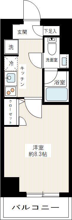 MAXIV北糀谷(1K/4階)の間取り写真