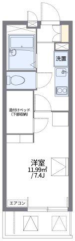 レオパレス大林I(1K/2階)の間取り写真