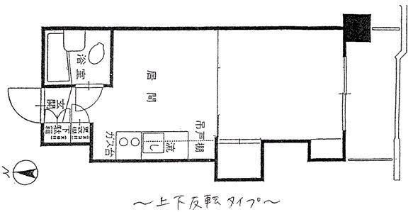 サンセットハイツ平岸(1DK/4階)の間取り写真
