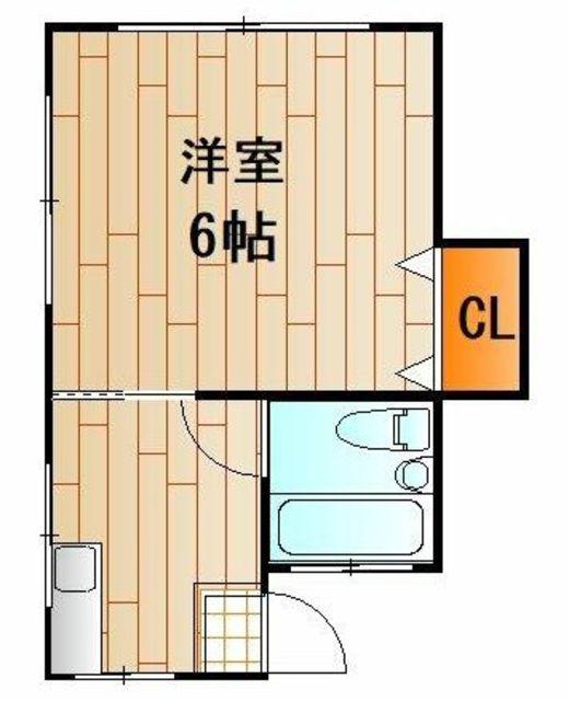 ハイツフェリス(1K/1階)の間取り写真