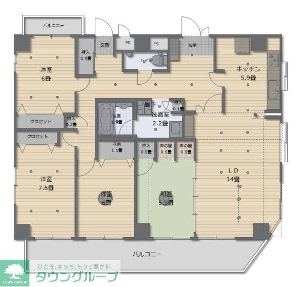 ソレイユ成増(4LDK/8階)の間取り写真