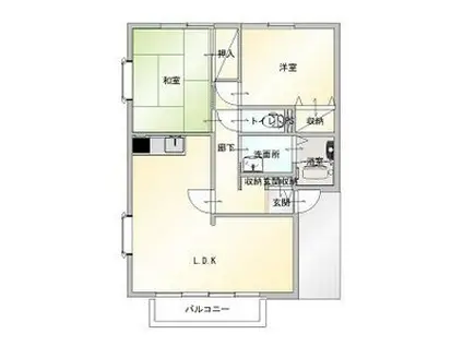 サンガーデンイママンF(2LDK/2階)の間取り写真