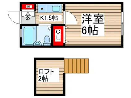 アネックス幕張本郷(1K/1階)の間取り写真