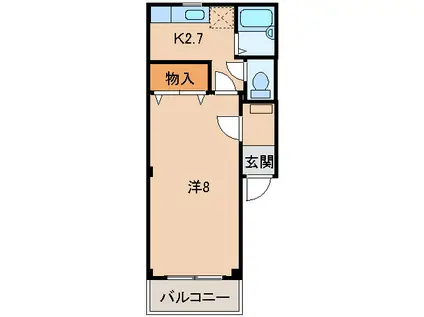 マ・メゾン(1K/1階)の間取り写真