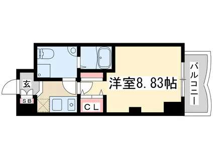 セレニテ新大阪弐番館(1K/12階)の間取り写真