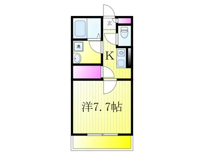 CEREZO五香(1K/1階)の間取り写真
