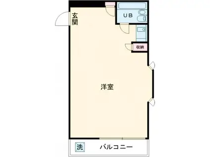 クロノス聖蹟桜ヶ丘(ワンルーム/1階)の間取り写真