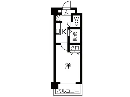 シャトルヨシモ(1K/1階)の間取り写真