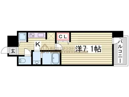 LAV神戸三宮(1K/5階)の間取り写真