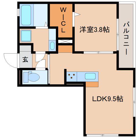 ONE TERMINAL PLACE ワンターミナルプレイス(1LDK/1階)の間取り写真