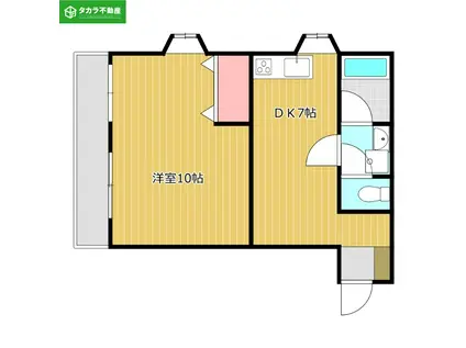 ナガイビル(1DK/3階)の間取り写真