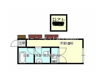 ライフインうすき(ワンルーム/3階)の間取り写真