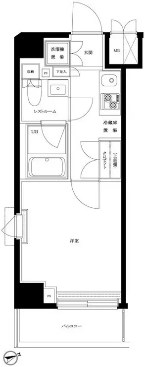 ルーブル川崎都町弐番館 7階階 間取り